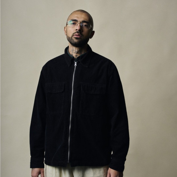 Vintage Black Corduroy Full Zip Jacket - Picture 1 of 9
